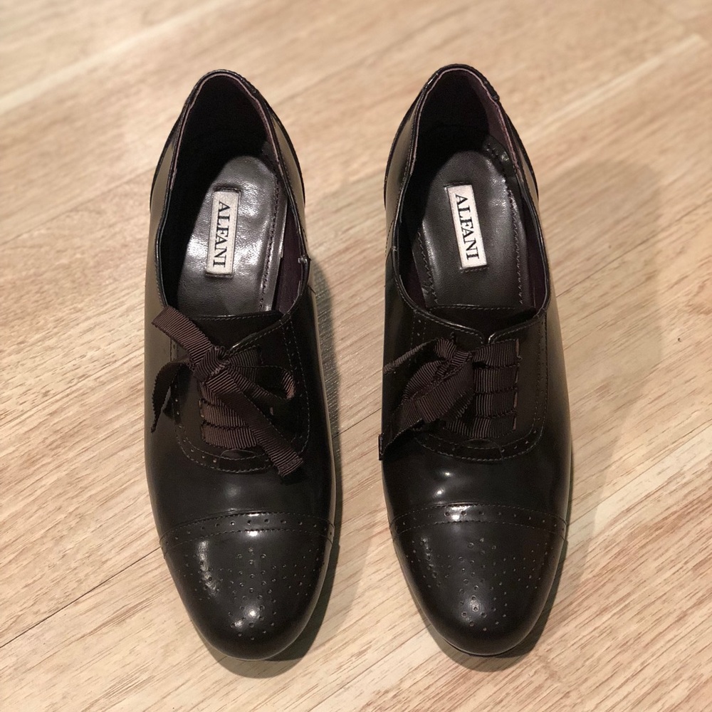 Alfani Dark Brown Leather Booties